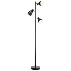 B.k.licht - Lampadaire design led métal lampe retro sur pied orientable noir 230V