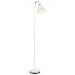 B.k.licht - Lampadaire design industriel lampe à pied lampe à vasque métal blanche