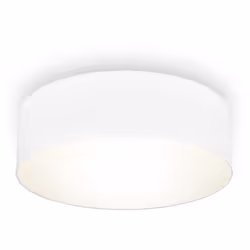 B.K.Licht plafonnier textile blanc, éclairage plafond design moderne & sobre, éclairage bureau, rond Ø30cm, douille E27, livr ...