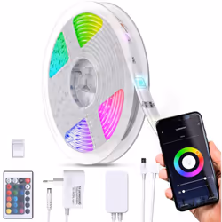 Description générale Cette bande LED connectée de 5 mètres, équipée de 150 diodes LED, vous permet de créer une ambiance pers ...