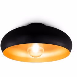 Description générale Le plafonnier B.K.Licht au design rétro-vintage en noir et doré est un éclairage élégant qui attire tous ...