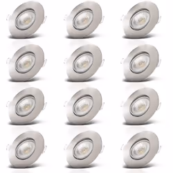 Description générale Les spots à encastrer B.K.Licht sont un lot de 12 luminaires de haute qualité, conçus pour offrir un écl ...