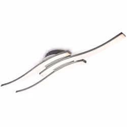 B.K.Licht plafonnier LED design moderne, éclairage plafond en forme de vague, modules LED 3x6W intégrés, 3x480Lm, lumière bla ...