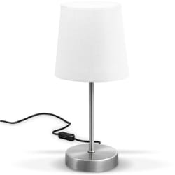 Lampe de chevet avec interrupteur à fil, douille E14, abat-jour en tissu, lampe de bureau, lampe de table, lampe de chevet, lampe chevet, lampe à