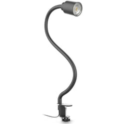 B.k.licht - Lampe de lecture led pivotante bras flexible lampe à pince pour bureau chevet noir avec ampoule led GU10 5W 3000K