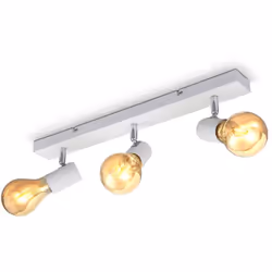 DESIGN: avec son look vintage - rétro très tendance, ce plafonnier pour 3 ampoules attirera tous les regards et illuminera la ...