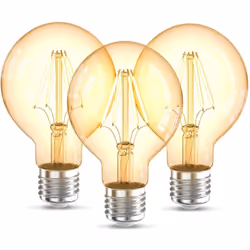 Description générale Le lot de 3 ampoules LED B.K.Licht de style vintage Edison G80 est idéal pour créer une atmosphère chale ...