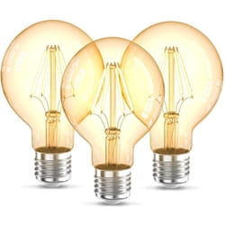 B.k.licht - Lot de 3 ampoules led Edison Vintage G80 i E27, 4W, blanc chaud 2200K, intensité lumineuse 320lm, ampoule rétro à filament