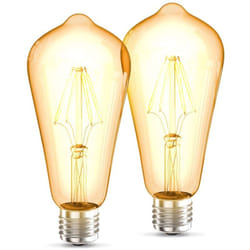 2 ampoules LED Edison Vintage ST64 I E27, 4W, blanc chaud 2700K, intensité lumineuse 380lm, ampoule rétro à filament