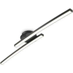 B.k.licht - i Plafonnier 12W, 2 platines led pivotantes, 3000K blanc chaud, noir, 1100 lumen