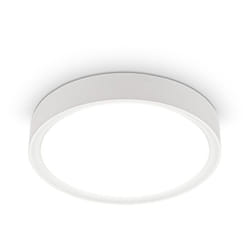B.k.licht - Plafonnier led 12 w i 4.000K i 25 cm de diamètre i 1.200 lumen i blanc mat i salon i cuisine