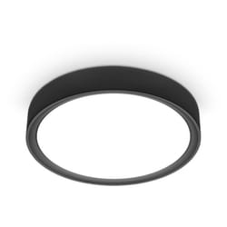 B.k.licht - i Plafonnier led 12 w i 4.000K i 25 cm de diamètre i 1.200 lumen i lumière blanche neutre i noir mat
