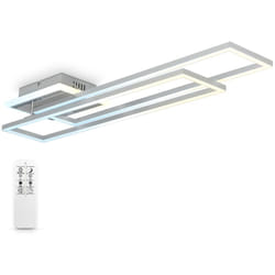 B.k.licht - plafonnier led 40W pivotant température couleur réglable gradation continue minuterie fonction nocturne télécommande aluminium brossé