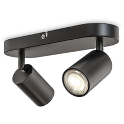 B.K.Licht I spot plafond I plafonnier dinterieur 2 spots pivotants & orientables I GU10 I noir-mat I livré sans ampoules