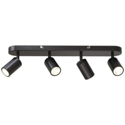 B.k.licht - i barre de spots i 4 spots pivotants & orientables i GU10 i noir-mat i livré sans ampoules