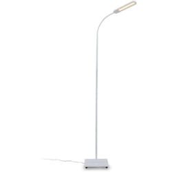 B.k.licht - Lampadaire salon blanc led 6,5W luminosité réglable flexible fonction touch, lampadaire moderne chambre bureau salle à manger