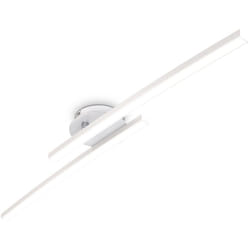 B.K.Licht I Plafonnier 12W, blanc, 2 platines LED pivotantes, 3000K blanc chaud, 1100 lumen