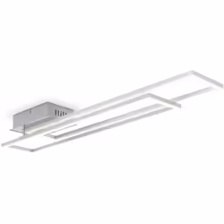 Plafonnier cadre LED avec un panneau LED pivotant et un panneau fixe, offrent des possibilités d'alignement individuel du pla ...
