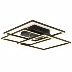 Cadre LED avec trois panneaux LED, dont deux pivotants offrants des possibilités d'alignement individuel du plafonnier. Cadre ...