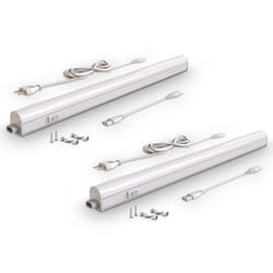 B.k.licht - lot de 2 réglettes led pour cuisine et atelier, platine led 8W, longueur 573 mm, 700 Lm, lumière blanche neutre 4000K
