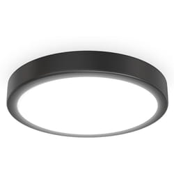 Plafonnier LED 18W 4.000K 28cm 2.000lm noir lampe de plafond cuisine couloir