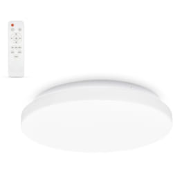 B.k.licht - plafonnier led sdb 12W i cct blanc froid-neutre-chaud i IP44 protection contre les éclaboussures d'eau i 1200lm i lampe de plafond
