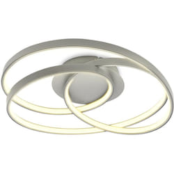 B.k.licht - i plafonnier led design i lampe de plafond salon i lumière blanche chaude 3000 k i 35 Watt i lampe de chambre anneaux led