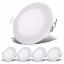 Description générale Le lot de 5 spots à encastrer B.K.Licht est spécialement conçu pour les salles de bain. Avec un design u ...