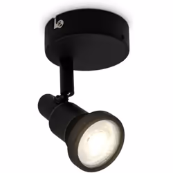 B.K.Licht Applique LED orientable 1 spot I ampoule 4,8W 400lm GU10 incl. I IP44 I Plafonnier lampe salle de bain Spot mural e ...