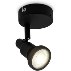 B.k.licht - Applique led orientable 1 spot i ampoule 4,8W 400lm GU10 incl. i IP44 i Plafonnier lampe salle de bain
