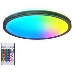 B.k.licht - i Plafonnier led rgb rond i Panneau led ultraplat i Changement de couleur i Plafonnier rgbw à intensité variable i Éclairage indirect i