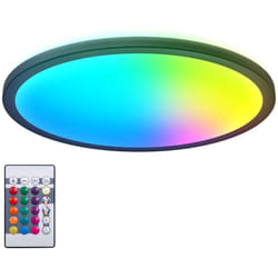 B.k.licht - i Plafonnier led rgb rond i Panneau led ultraplat i Changement de couleur i Plafonnier rgbw à intensité variable i Éclairage indirect i