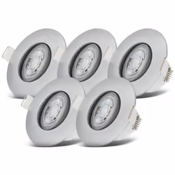Description générale Le lot de 5 spots LED encastrables B.K.Licht est idéal pour un éclairage moderne et efficace dans des en ...