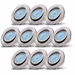 Description générale Le lot de 10 spots LED encastrables B.K.Licht est conçu pour offrir un éclairage efficace et élégant. Ch ...