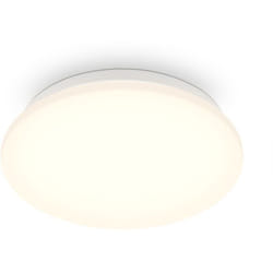 B.K.Licht - Plafonnier LED avec détecteur de mouvement, plafonnier pour salle de bain, lampe LED avec protection IP44 eau et lumière blanche chaude,