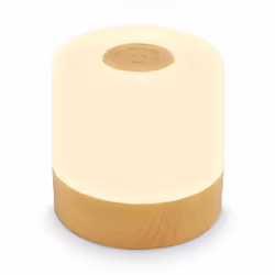 Solution d'éclairage portable - Cette mini lampe de table LED à l'aspect bois élégant est le compagnon idéal pour les déplace ...