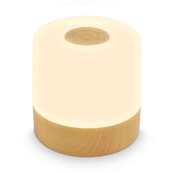 Mini lampe de table led sans fil IP44, variateur, tactile, sans fil, batterie, protection contre les éclaboussures, couleur bois, Ø7 x 7 cm