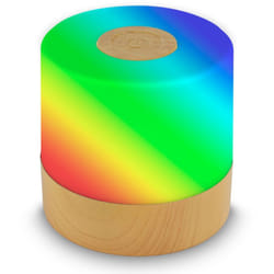 Mini lampe de table led rgbw sans fil IP44, tactile, sans fil, batterie, protection contre les éclaboussures, mini, couleur bois, Ø7 x 7 cm