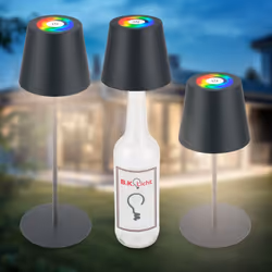Design 3 en 1 - Lampe à accu multifonctionnelle réglable en deux hauteurs différentes ou pouvant être utilisée de manière cré ...