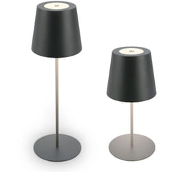 B.k.licht - Lampe de table led sans fil IP44, Variable, tactile, protection contre les éclaboussures, sans fil, anthracite, 36 x Ø10,5 cm