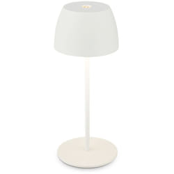 B.k.licht - Mini lampe de table led sans fil IP44, à intensité variable, tactile, protection contre les éclaboussures, sans fil, blanc, Ø8 x 20 cm