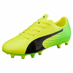 PUMA Evospeed 17.5 FG, Football, Mâle, Noir, Citron vert, Jaune, Enfant, EUE, Monochromatique