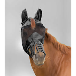 Masque anti-mouches pour cheval avec protection des oreilles et du chanfrein Waldhausen Premium