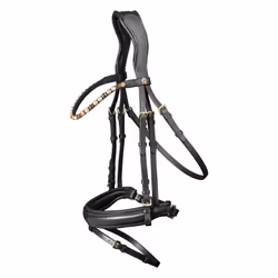 Bridon équitation muserolle combinée Waldhausen X-Line Goldheart