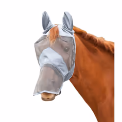 Masque anti-mouches pour cheval avec protection des oreilles et du chanfrein Waldhausen Premium