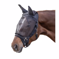 Masque anti-mouches avec protection d'oreilles pour cheval Waldhausen Premium