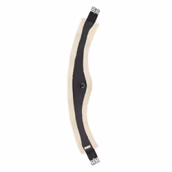 Sangle de dressage d'équitation demi-lune longue avec tissu molletonné Waldhausen
