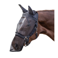 Masque anti-mouches pour cheval avec protection des oreilles et du chanfrein Waldhausen Premium