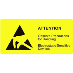 Logo antistatique (esd) 1500 pc(s) jaune (l x l) 74 mm x 37 mm autocollant R051752 - BJZ