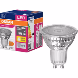 enquête Puissance= 6.9 W Flux lumineux total= 575 lm Couleur d'éclairage= 3000 K blanc chaud description LED reflector lamps  ...